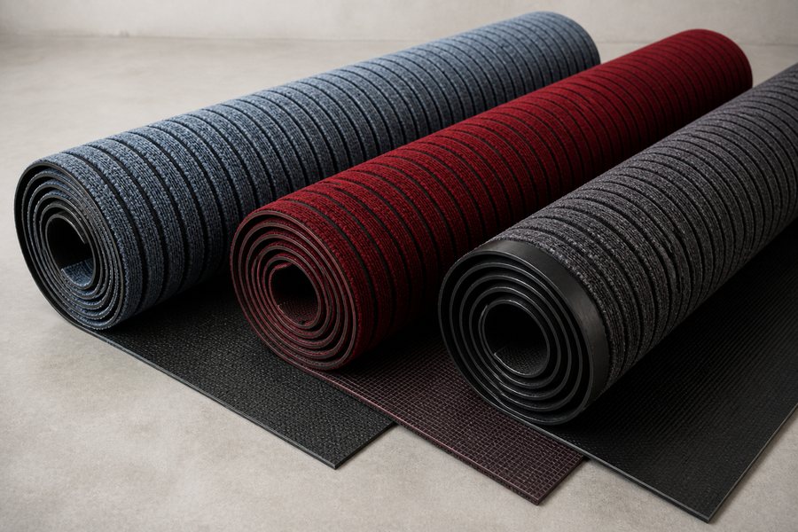 Large non-slip backed carpet mat rolls